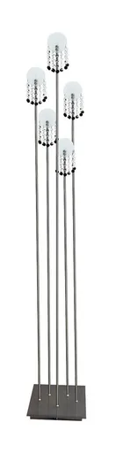 Stojací lampa Luxor s matným chromem 5xG4