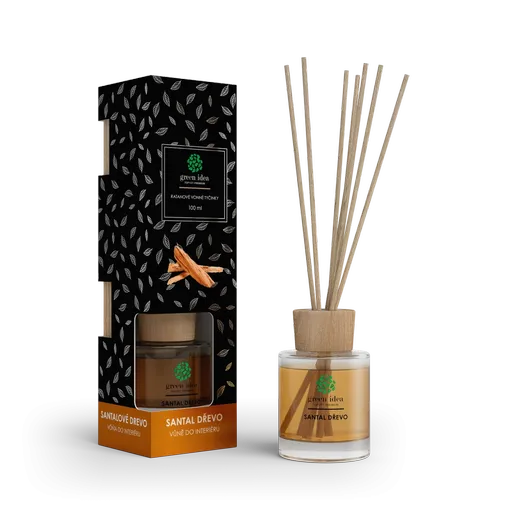 ​Ratanové vonné tyčinky Santal dřevo 100 ml - Green idea