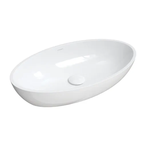 OMNIRES SIENA M+ umyvadlo na desku, 60 x 35 cm bílá lesk /BP/ SIENALUNBP