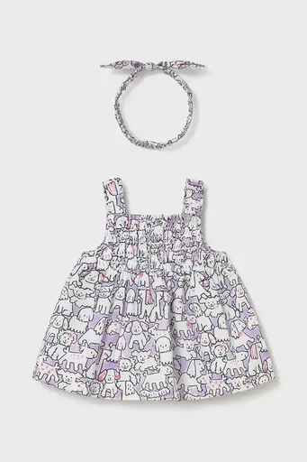 Dětské bavlněné šaty Mayoral Newborn