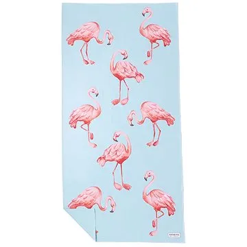 NAYAVITA eko plážová osuška Plameňáci - modrá (BT-TRO-FLA-LGR-L)