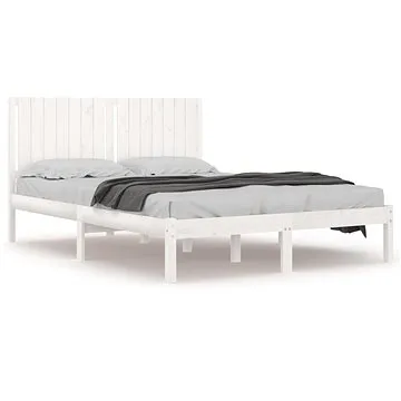 Rám postele bílý masivní borovice 160 × 200 cm, 3104424 (3104424)