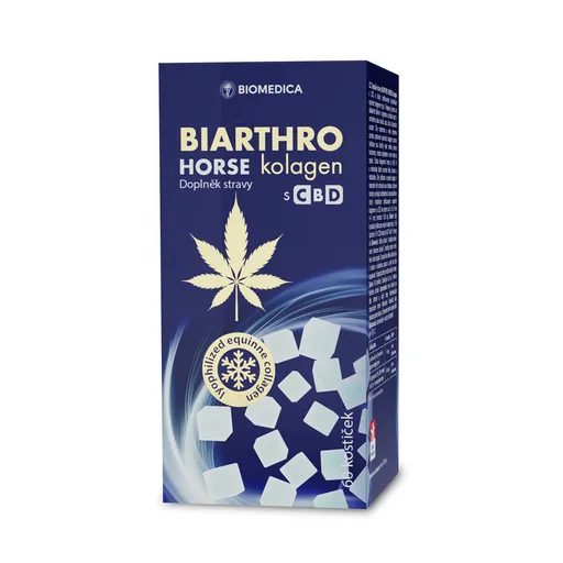 Biomedica BIARTHRO HORSE kolagen s CBD 60 kostiček