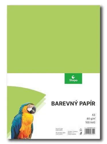 Papír pro výtvarku A3/80g světle zelený 100 listů