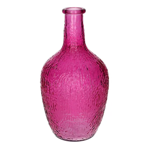 DUIF Skleněná váza láhev MILANO 25cm růžová