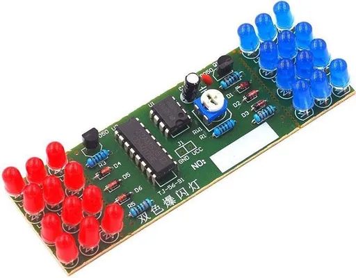 Stavebnice policejní maják červeno-modrý 24LED