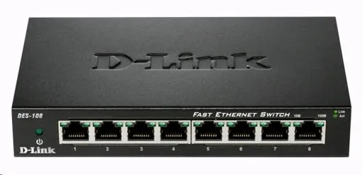 D-Link DES-108 8-port 10/100 Metal Housing Desktop Switch
