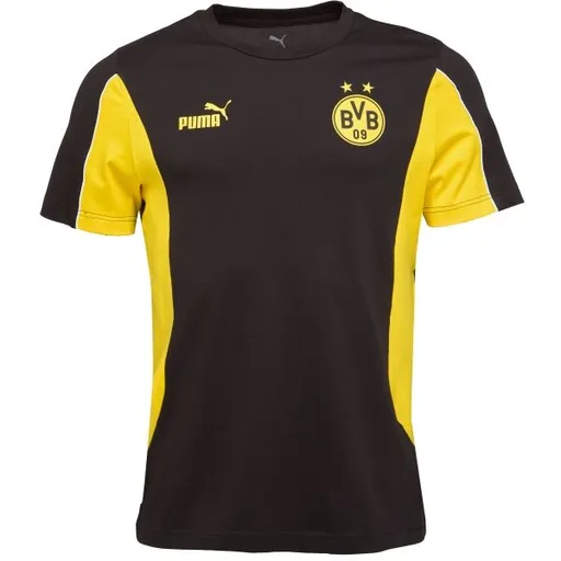 Puma BORUSSIE DORTMUND ARCHIVE TEE Pánské fanouškovské triko, černá, velikost