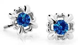 Cutie Jewellery Roztomilé dětské náušnice z bílého zlata C2212-30-X-2 modrá