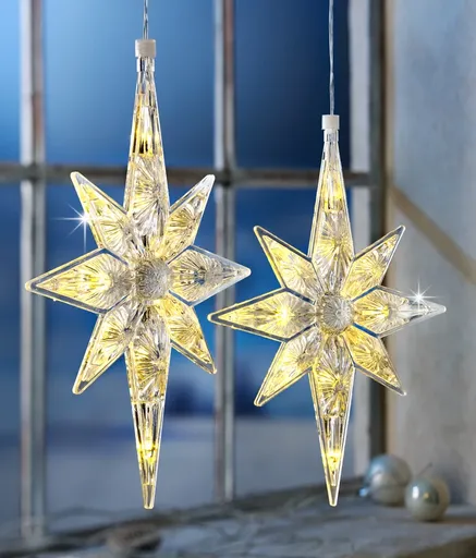 LED hvězda Krystal, 2 ks