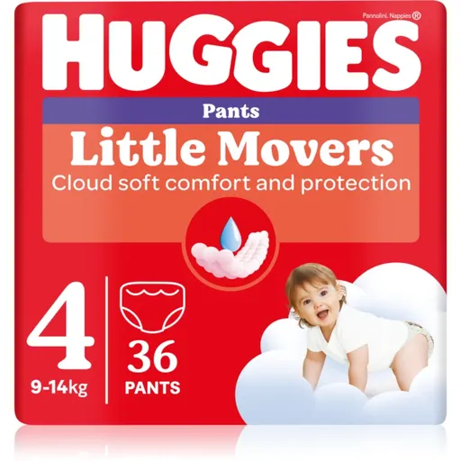 Huggies Little Movers Pants jednorázové plenkové kalhotky 9-14 kg 36 ks