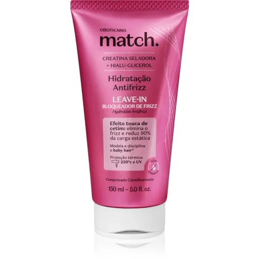oBoticário Match. Anti-Frizz bezoplachový kondicionér s hydratačním účinkem 150 ml