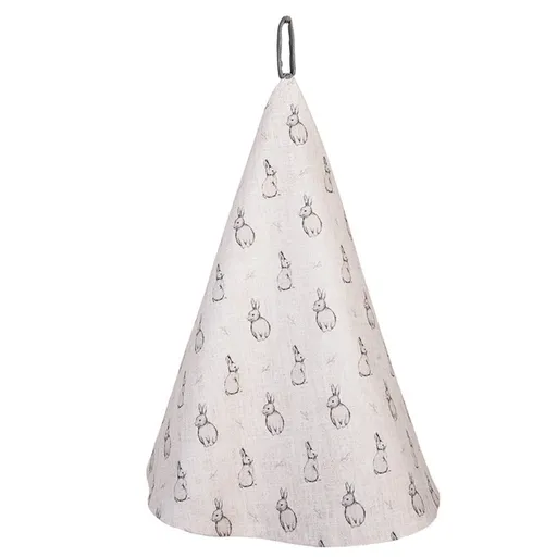 Béžová kulatá textilní uterka s králíčkem Bunny Buddies - Ø 80 cm Clayre & Eef