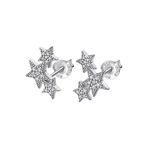 Lotus Silver Elegantní stříbrné náušnice se zirkony Hvězdičky LP3192-4/1