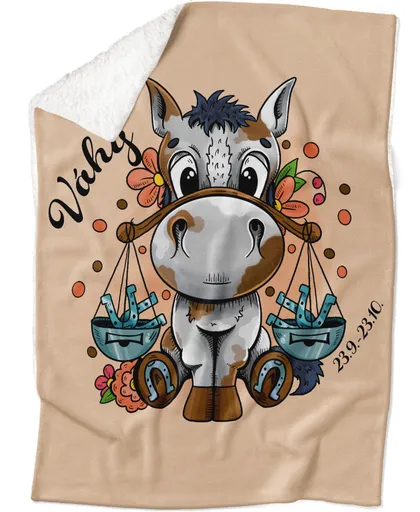 Deka Koňská znamení – váhy (Podšití beránkem: ANO)