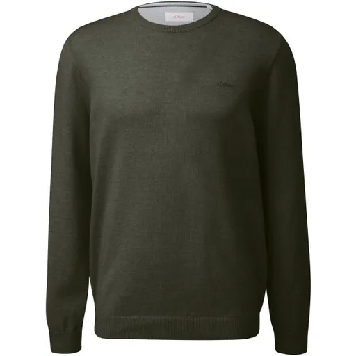 s.Oliver RLBS KNITTED PULLOVER NOOS Pánský svetr, khaki, velikost XXXL