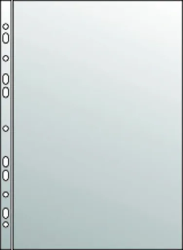 Obal A4 "U" čirý eurozávěs hladký 80mic lesklý 100ks