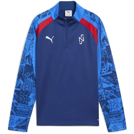 Puma NEYMAR JR PLAYMAKER 1/4 ZIP JR Chlapecká mikina, tmavě modrá, velikost