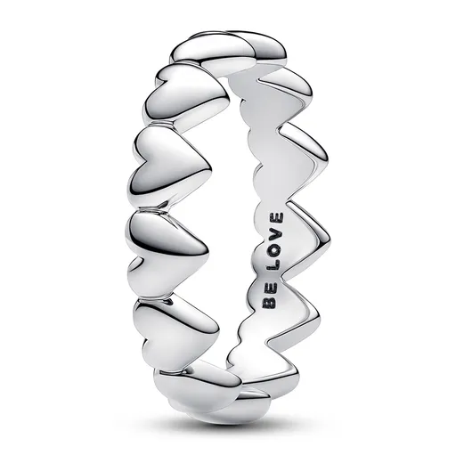 Pandora Stříbrný srdíčkový prsten 193427C00 60 mm