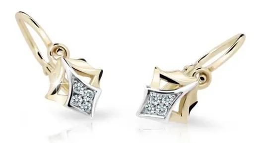 Cutie Diamonds Dětské bicolor náušnice ze zlata s brilianty C2220-10-10-X-1-D