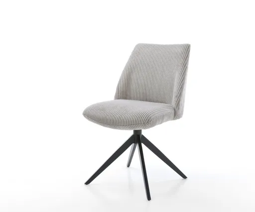 Otočná židle Elso-Flex Cord Stříbrnošedá Křížový rám široký