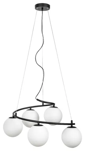 Rabalux závěsné svítidlo Aslan E14 C37 5x MAX 5W matná černá 3470