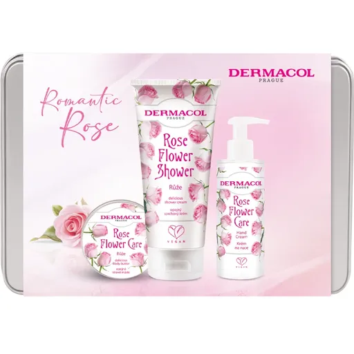 Dermacol Flower Care Rose dárková sada plechový box