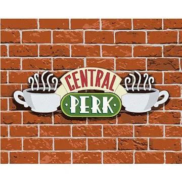 Zuty - Central perk na cihlové zdi (přátelé), 40×50 cm (HRAwlmal95nad)