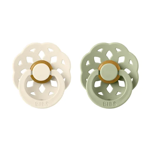 BIBS Boheme dudlíky z přírodního kaučuku 2 ks velikost 2, Ivory/Sage