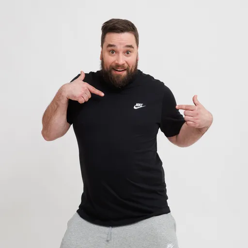 Nike Sportswear Club Mens T-Shirt XXL BLACK/WHITE