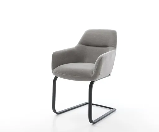 Jídelní židle Pejo-Flex tkanina Měkký šedá jídelní židle plochá