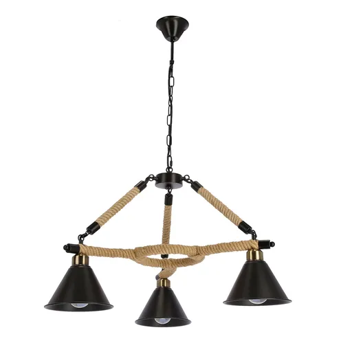 Moderní závěsná lampa Negru 3x40W E27 černá do jídelny, obývacího pokoje