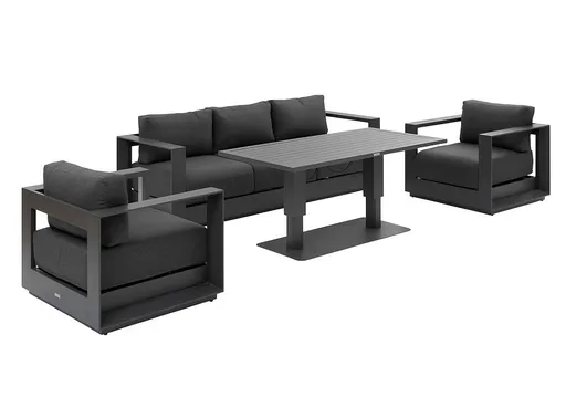 Hliníková sestava pro 5 osob MADRID NEW (antracit)