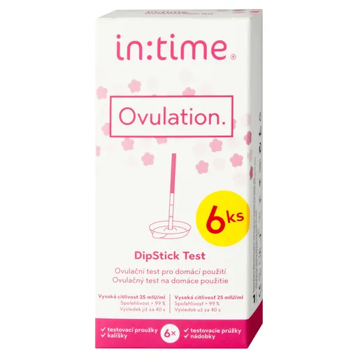 InTime Ovulační test Intime Ovulation DipStick Test 6 ks