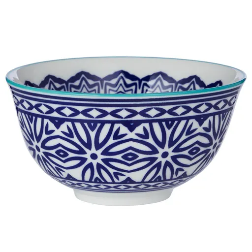 ORNAMENTS Miska 240 ml - modrá/bílá