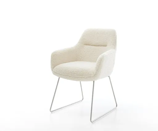 Jídelní židle Pejo-Flex plyšový manšestr béžová tenká podnož