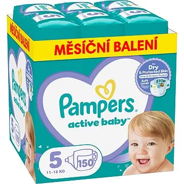 PAMPERS Active Baby vel. 5 (150 ks) (8001090910981)