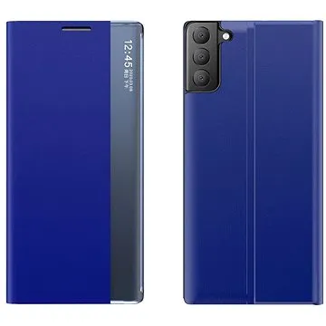 Sleep Case Smart Window knížkové pouzdro na Samsung Galaxy S21 FE, modré (HUR36522)