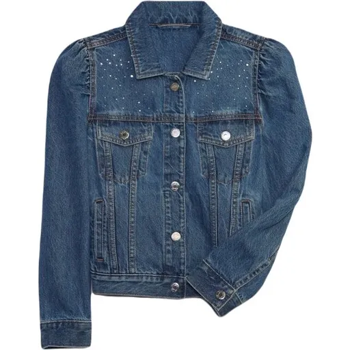 GAP JKT - PUFF Dívčí bunda, modrá, velikost