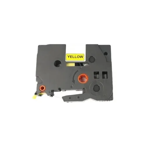 Kompatibilní páska s Brother FLE-6511 / FLC-62511, 45 x 21 mm, 72 ks, černý tisk / žlutý podklad