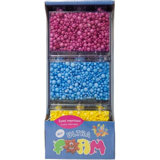 Ultra Foam mix balení 3 ks - modrá, nachová, žlutá modelovací hmota