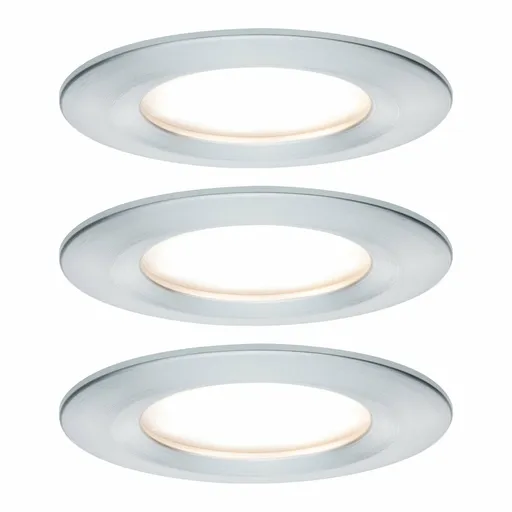 Paulmann vestavné svítidlo LED Coin Slim IP44 kruhové 6,8W hliník 3ks sada stmívatelné 939.01 P 93901
