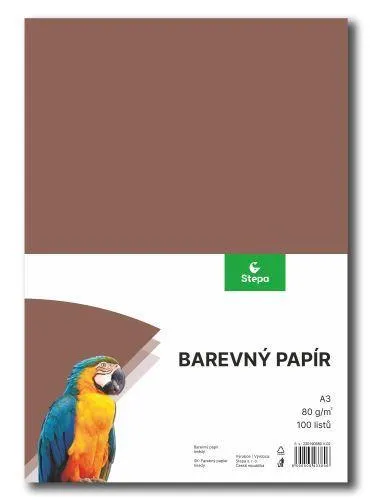 Papír pro výtvarku A3/80g hnědý 100 listů