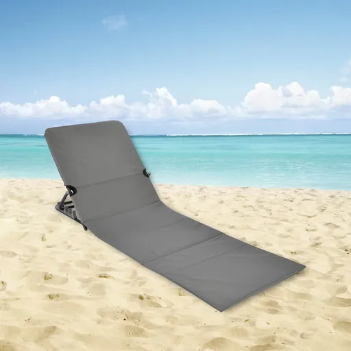 Haushalt international Plážové lehátko skládací, šedé