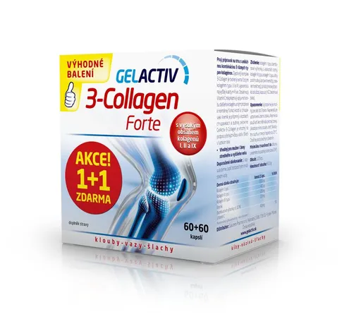Gelactiv 3-Collagen Forte 60+60 kapslí
