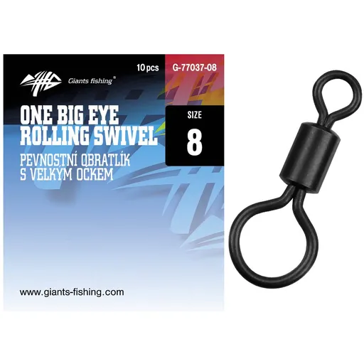 Giants Fishing Pevnostní obratlík s velkým očkem One Big Eye Rolling Swivel 10ks,Giants Fishing Pevnostní obratlík s velkým očkem One Big Eye Rolling