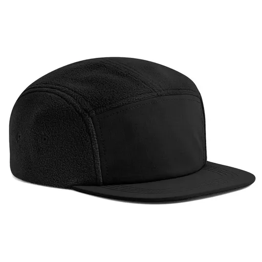 Beechfield Outdoorová kšiltovka Camper z recyklovaného fleecu - Černá