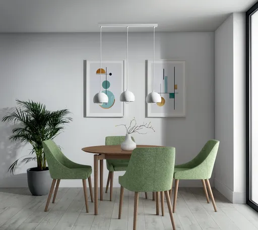 Callide 65x110x15cm závěsná lampa 3 bílý