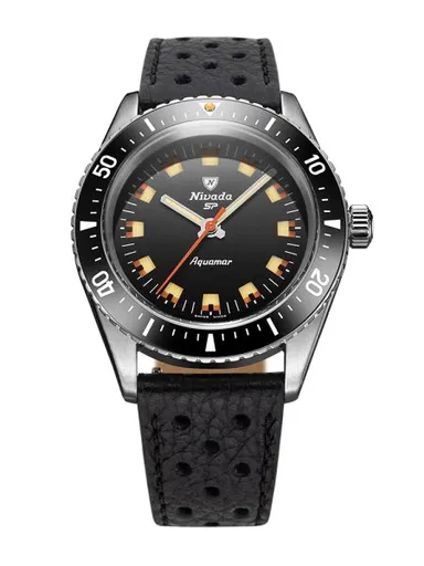 Nivada Grenchen Aquamar Black - Black Racing strap