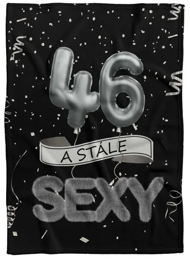 Deka Stále sexy – Černá (věk: 46, Podšití beránkem: NE)